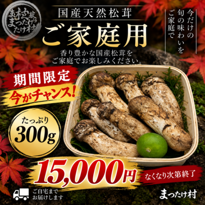 取扱量日本一 国内産松茸専門問屋